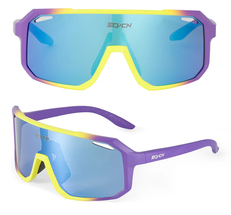 SCVCN New Cycling Glasses Bike Sunglasses Men UV400 Eyewear Outdoor Sports MTB Goggles Bicycle Women Riding Hiking Sunglasses