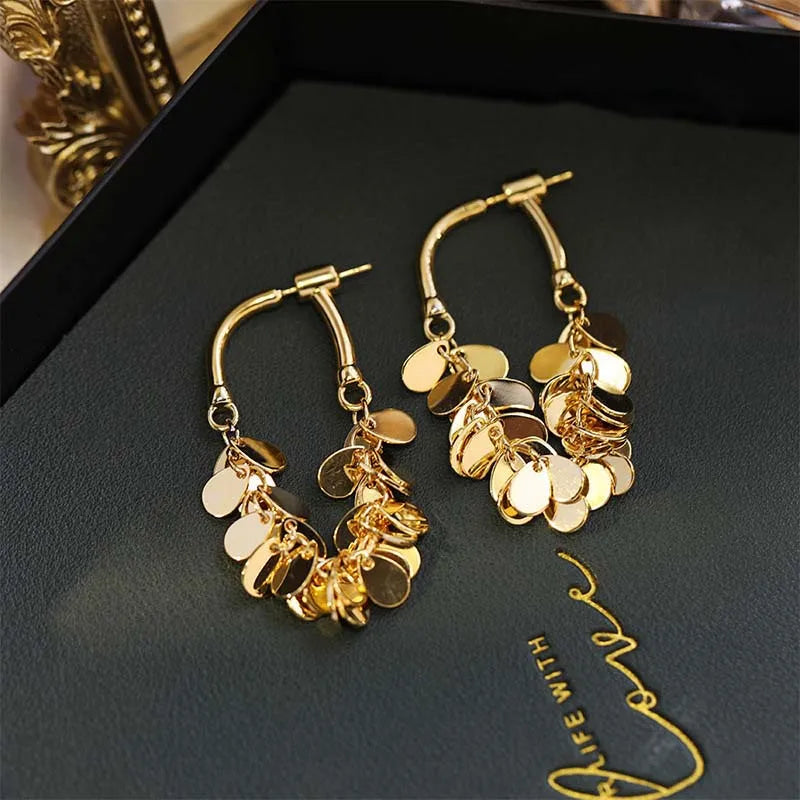 2026 New Senior Luxury Delicate Long Tassels Drop Earrings Fashion Versatile Exaggerate Metal Women Jewelry Girl's Earrings