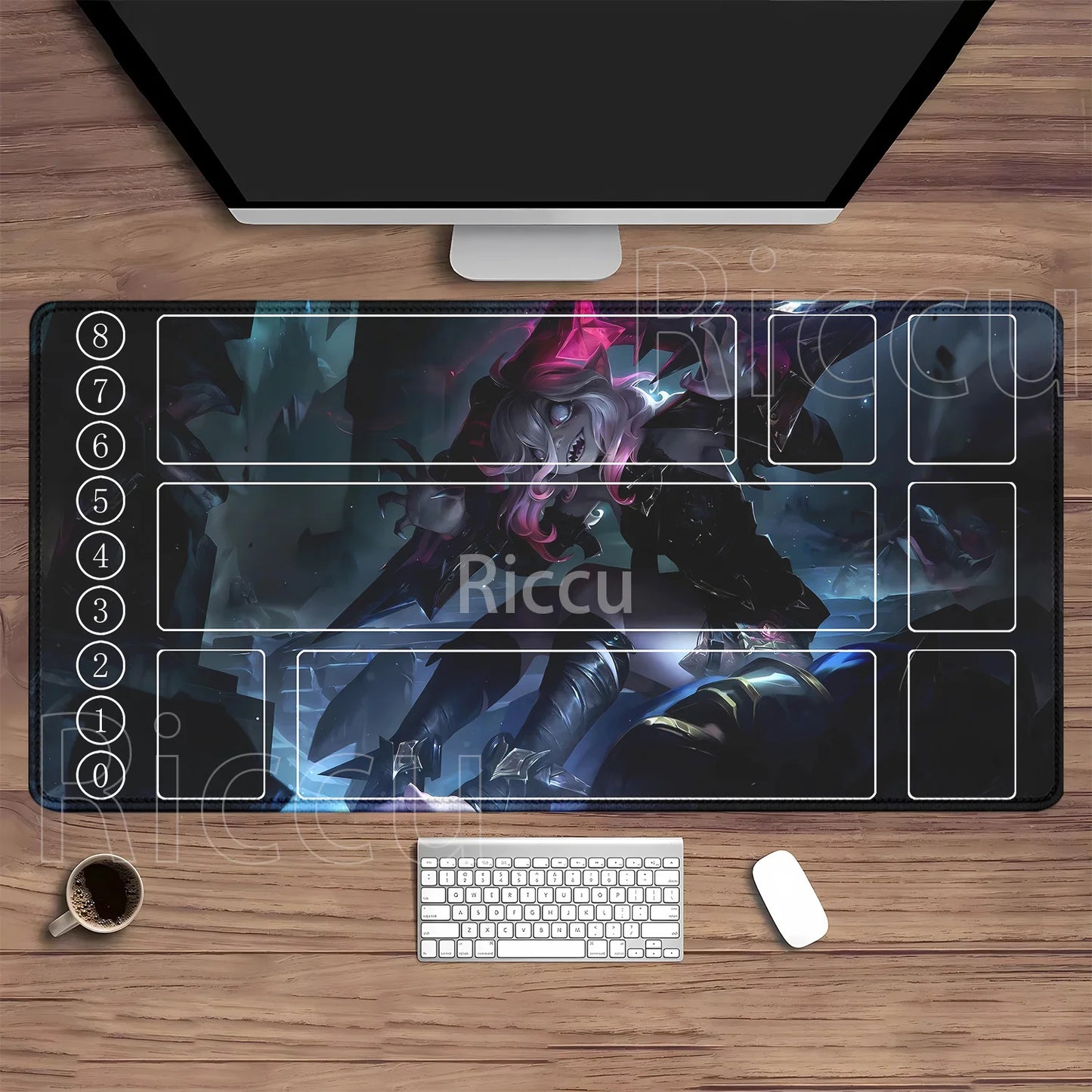 Riftbound LTCG Card playmat League of Mouse Pad Legends Jinx Series LOL 600x350mm overlock Board Game HD Printing XXL Desk Mat