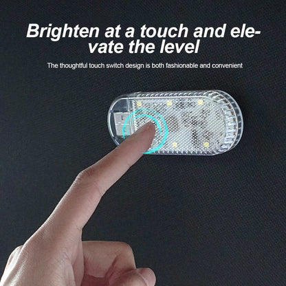 1 pc Multi Color Car Light Wireless LED Touch Light Roof Light Sensor Read Lamp Mini USB Charging Light Car Interior Accsesories