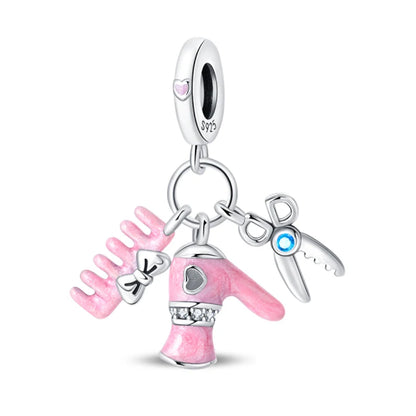 925 Sterling Silver Tailor Sewing Machine Telephone Alarm Clock Charms Pendants Fit 925 Original Bracelets DIY Jewelry