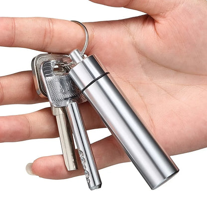 Stainless Steel Toothpicks Pocket Set, Portable Floss Pick Reusable Metal Toothpicks Tooth Cleaning Kit With Keychain Holder