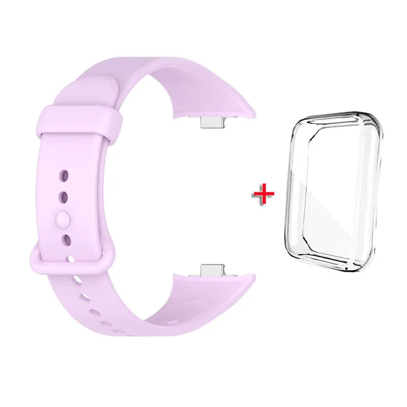 Soft Silicone Strap and One-piece Full Protective Case for Xiaomi Mi Band 9 Pro Strap Smart Band