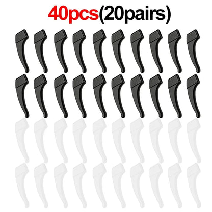 2/40pcs Silicone Ear Hook Anti-slip Glasses Leg Ear Sleeve Bracket Fastener Sunglasses Accessories Grip Anti-fall Eyewear Holder