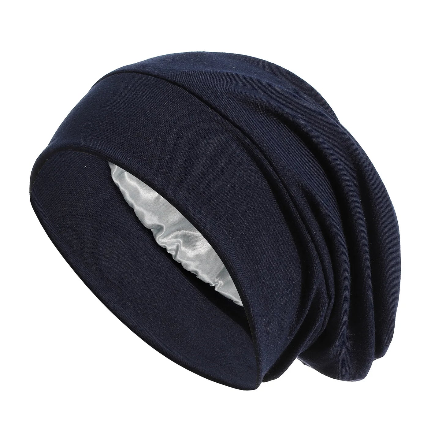 Indian Women Turban Satin Sleeping Cap Inner Hijab Hat Beanie Bonnet Muslim Bandana Hair Loss Headscarf Head Wrap Turbante Mujer