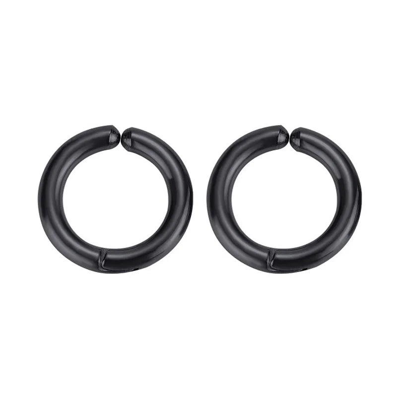 1 Pair/9 Pairs Non-Piercing Earrings Stainless Steel Clip On Hoop Earrings For Men Women Paved CZ Ear Clip Earrings Set