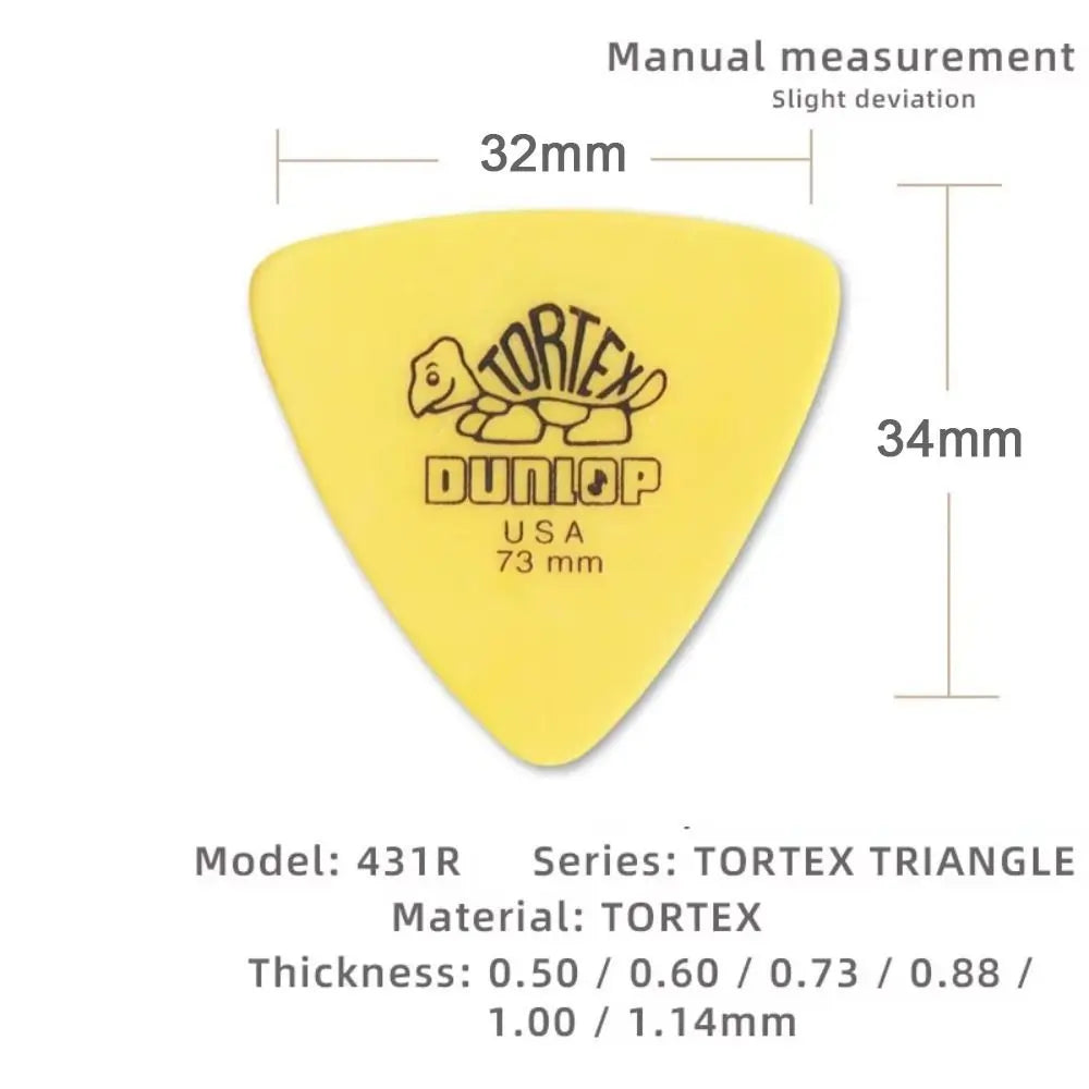 10pcs Delrin Dunlop Guitar Picks 0.5/0.6/0.73/0.88/1.0/1.14MM Anti-slip Style Electric Guitar Picks Triangle Picks