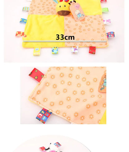 New Soft Appease Towel Baby Rattle Animals Toys Soothe Reassure Sleeping Blankie Towel Lathe Hanging Educational Toddler Toys