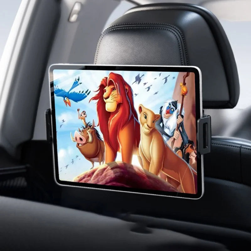 360 Degree Rotating Car Headrest Tablet Mount Holder Portable iPad Stand Auto Rear Seat Pillow Bracket for Travel Road Trip