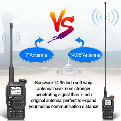 AM-771 Air Band SMA-Female Antenna 108-136MHz for Quansheng UV K5 (8) K6 Baofeng UV 5RH 21 PRO V2 UV-98 Walkie Talkie Ham Radio