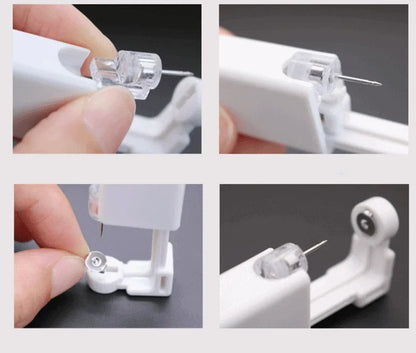 Safety Ear Piercing Gun Kit Women Men Disposable White Plastic Sterile Ear Piercing Device Fashion Simple Jewelry Piercing Tools