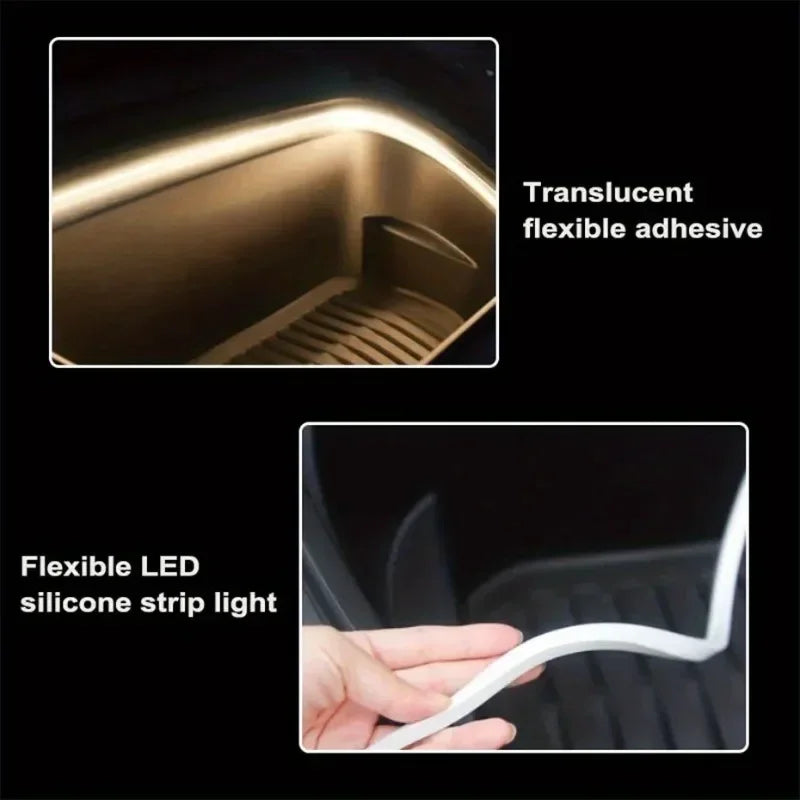 Car high brightness trunk lighting ambient light interior decoration LED wiring free automatic sensing tailgate light strip