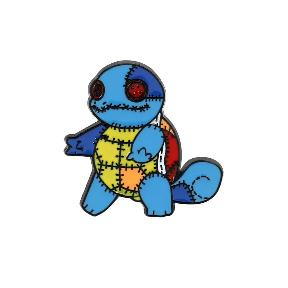 Pokemon Pikachu Game Console Enamel Pins Badges Brooches Japanese Anime Squirtle Funny Punk Denim Jacket Badge Lapel Pin Friend