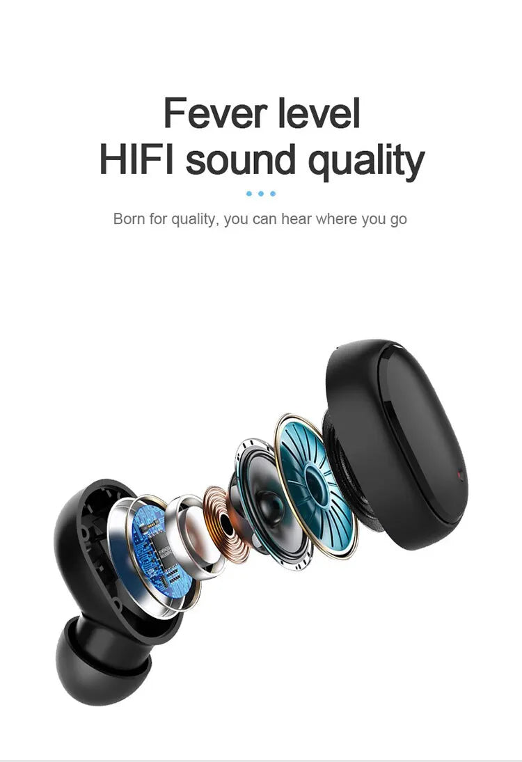 10Pcs Wholesale A6S TWS Wireless Headphones Bluetooth Earphone 5.0 Stereo Headset Earbuds with Microphone for ISO Android