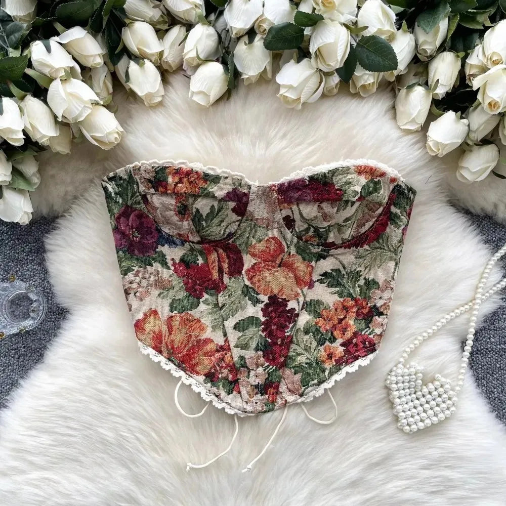 sweet Bandage asymmetrical tube top Camis Slim Korean Tanks Top Elegant Basic Crop Top summer Women Bustier