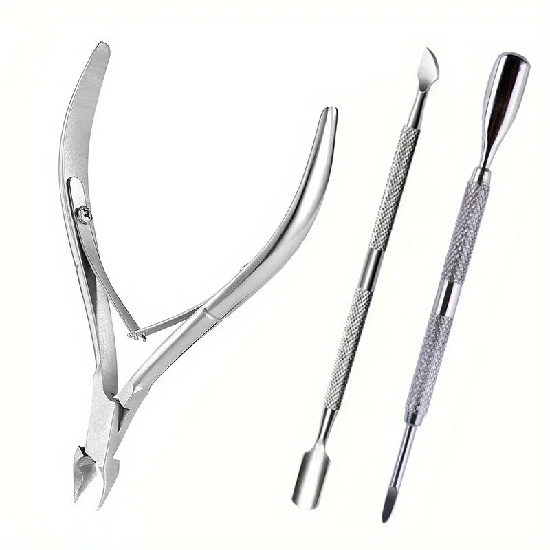 Nail Cuticle Pusher Tweezer Rainbow Cutter Nipper Clipper Dead Skin Remover Stainless Steel Manicure Nails Art Tool ManicureTool