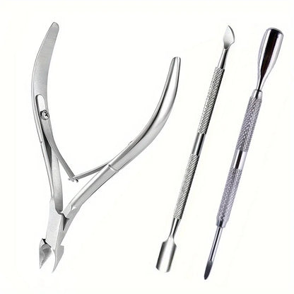 Nail Cuticle Pusher Tweezer Rainbow Cutter Nipper Clipper Dead Skin Remover Stainless Steel Manicure Nails Art Tool ManicureTool