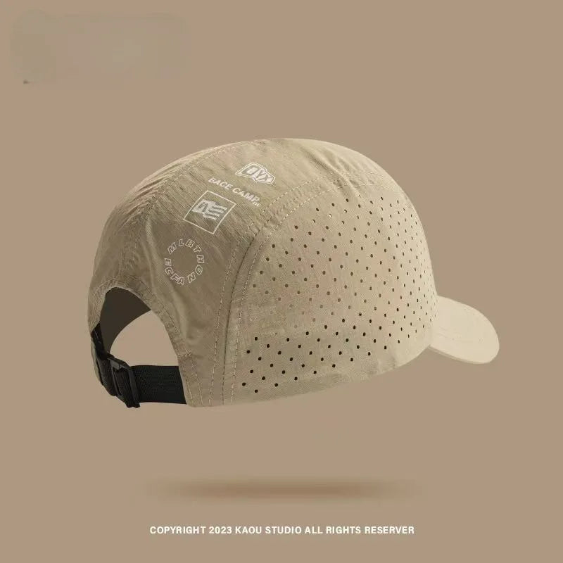 Short Brim Quick-Drying Mesh Baseball Cap - Breathable Lightweight UV Protection Sunshade, for Men Women Couples, Outdoor Hiking