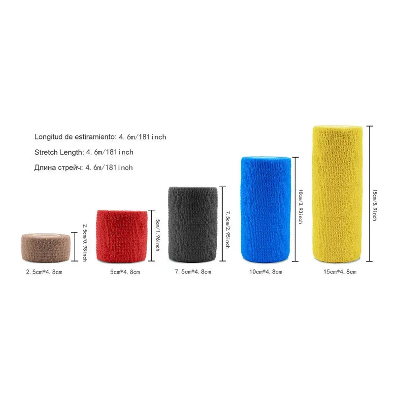 3/15/30/48Pcs Black Sport Self Adhesive Elastic Bandage Wrap Tape Elastoplast For Knee Support Pads Finger Ankle Palm