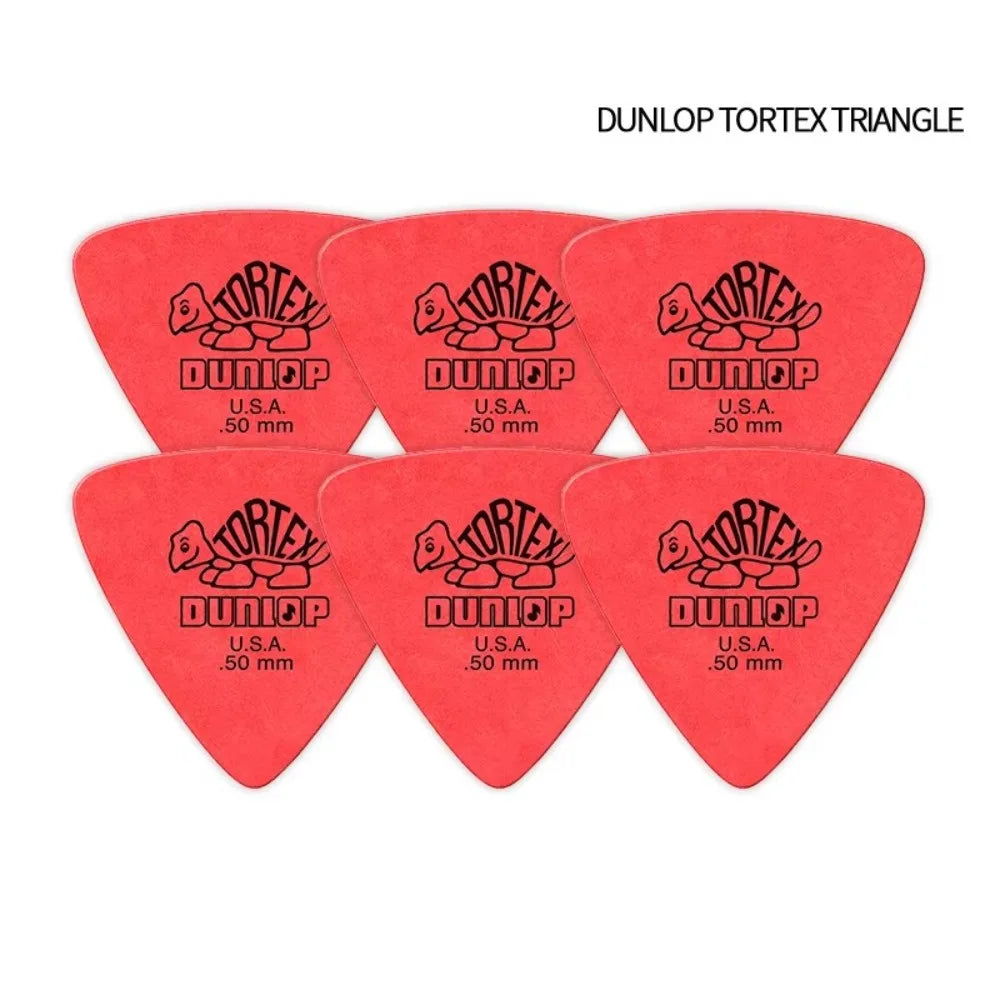 10pcs Delrin Dunlop Guitar Picks 0.5/0.6/0.73/0.88/1.0/1.14MM Anti-slip Style Electric Guitar Picks Triangle Picks