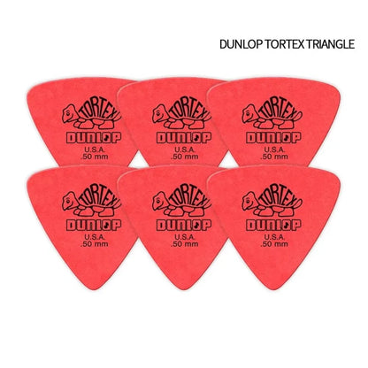 10pcs Delrin Dunlop Guitar Picks 0.5/0.6/0.73/0.88/1.0/1.14MM Anti-slip Style Electric Guitar Picks Triangle Picks