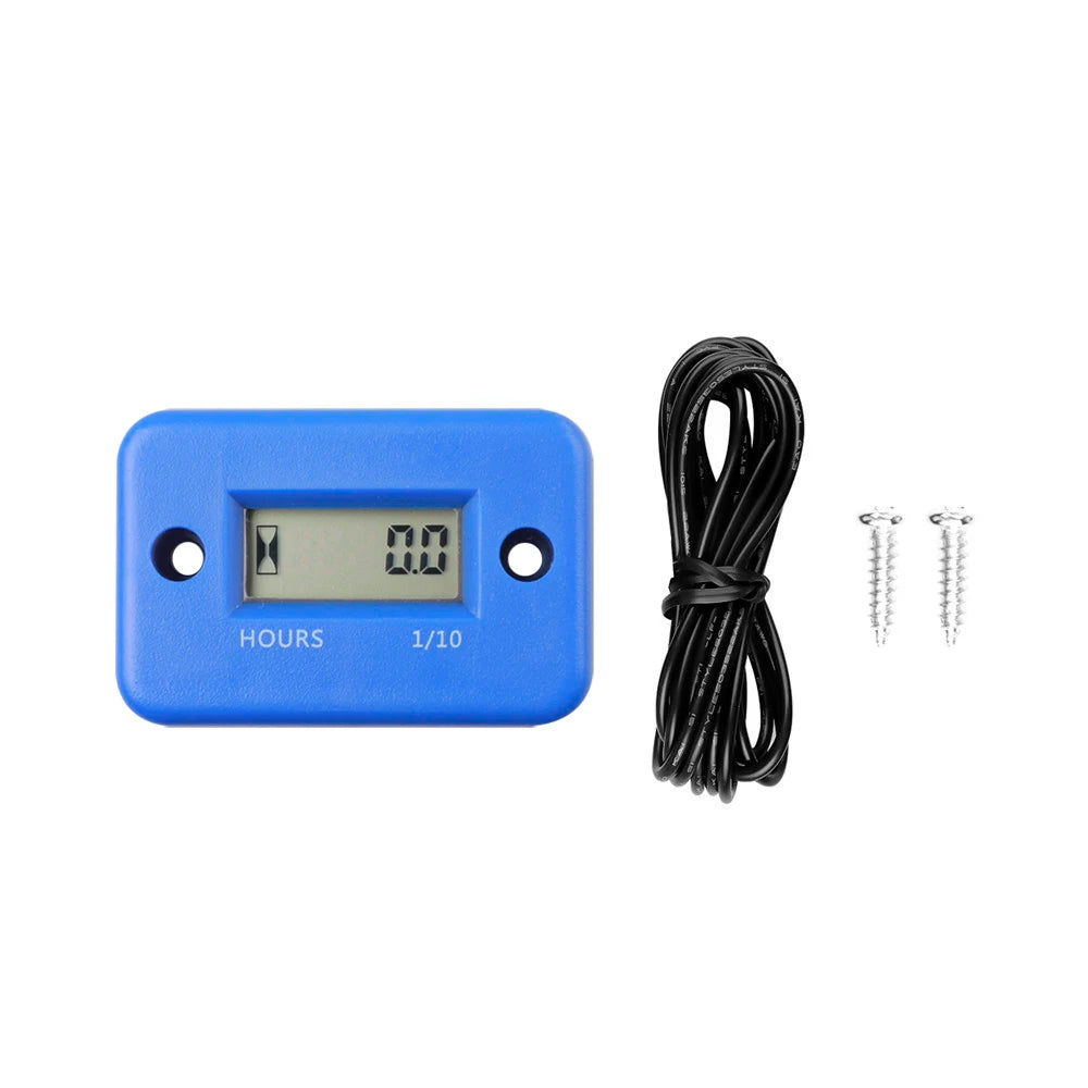 New Waterproof Digital LCD Counter Hour Meter for Bike Motorcycle ATV Snowmobile Marine Engine