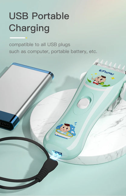 Vacuum Hair Clippers for Kids & Men Rechargeable Cordless Hair Cutting Machine with Safe Ceramic Blade Waterproof Hair Trimmers