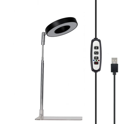 Full Spectrum Fill Light LED Grow Lamp for Indoor Solar Plants with Adjustable Height, 3/9/12H Timer 10-Level Dimming for Garden