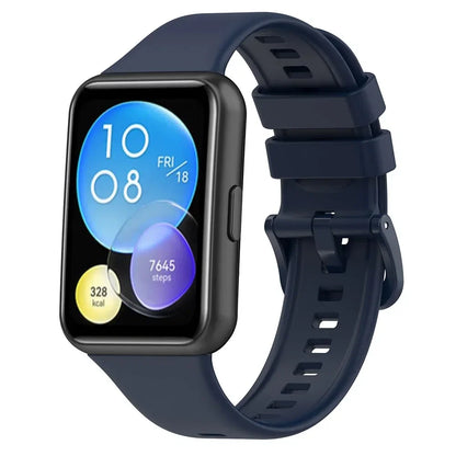 Silicone Strap For Huawei Watch Fit 2 Watch Band Bracelet Replacement Accessories + Transparent TPU Protective Case