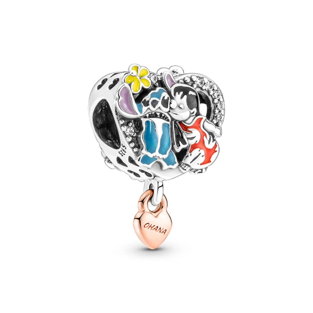 Hot Sell MINISO Disney 925 Sterling Silver Animals Mobilization Charms Beads Hot Original Bracelet DIY Jewelry Women Pendant