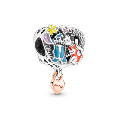 Hot Sell MINISO Disney 925 Sterling Silver Animals Mobilization Charms Beads Hot Original Bracelet DIY Jewelry Women Pendant