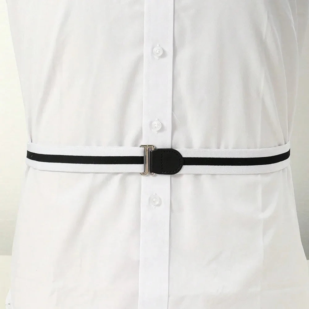 Men'S Nylon Shirt Stays with Anti-Slip Elastic Grip and Adjustable Buckle - Non-Textile Weaved Shirt Holder Straps