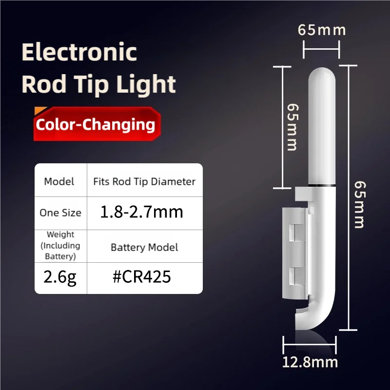 TINSOL 2026 New 2-20PCS Fishing Rod Tip Light, Fish Bit Alarm, Suitable for Night Fishing（Batteries not included）