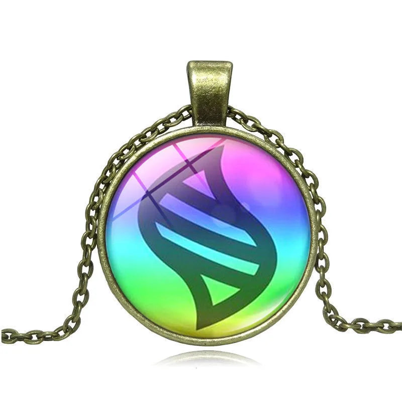 Anime Mega Stone Poke Necklace Glass Dome Cabochon Pendant Jewelry Choker Necklaces for Women Gift