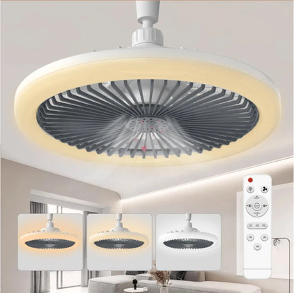 Rotatable 3in1 Ceiling fan light E27 LED Converter Base smart remote control bedroom fans lamp study kitchen Home decoration