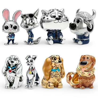 2026 Hot Sale Fine Charms Zootopia Series Judy Hopps & Nick Wilde Beads Fit Original Snake Bracelets DIY Women Jewelry Gifts