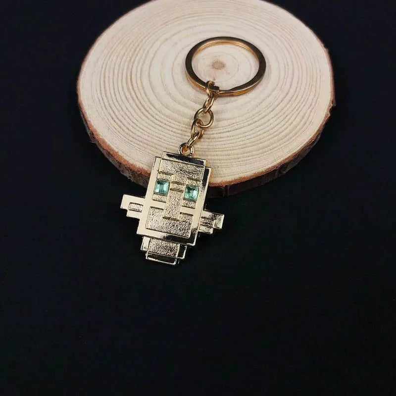 Game Totem of Undying Cosplay Keychain Alloy Cyberpunk Pendant Keyring Key Chain Bag Ornament Accessory Decoration Props