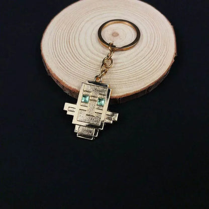 Game Totem of Undying Cosplay Keychain Alloy Cyberpunk Pendant Keyring Key Chain Bag Ornament Accessory Decoration Props