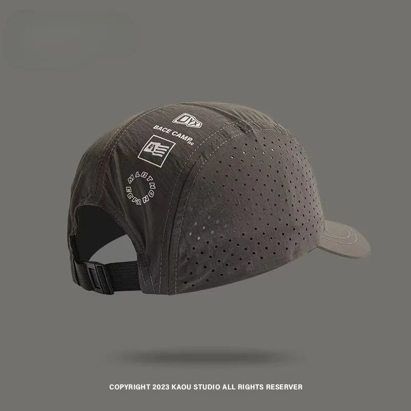 Short Brim Quick-Drying Mesh Baseball Cap - Breathable Lightweight UV Protection Sunshade, for Men Women Couples, Outdoor Hiking