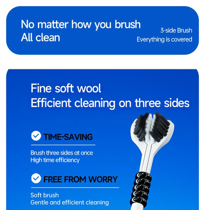 3D Manual Toothbrush 6pcs Three sided U-shaped Soft Toothbrush for Comprehensive Oral Cleaning for Adults, Men and Women, Coup