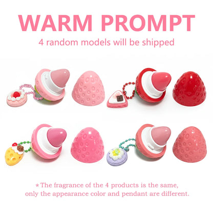 4-Color Random Sending Strawberry Lip Gloss Lipstick Moisturizing Winter Antifreeze Anti Crack Moisturizing Lasting lip balm