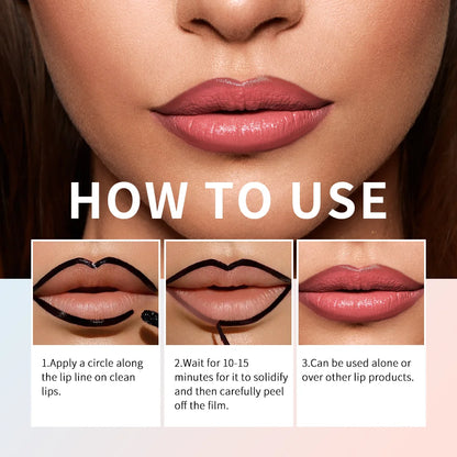 4 Colors Peel Off Lip Liner Waterproof Transfer-proof Lipstic Tattoo Waterproof Long Lasting Matte Velvet Lip Tint Sexy Red Cont