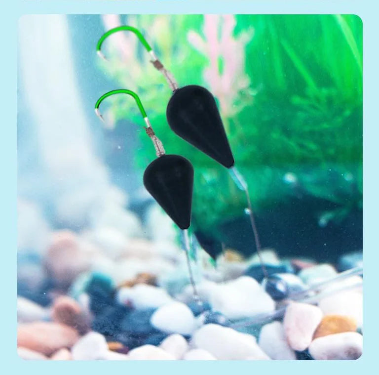 1PCS Inverted Bottom Double Hook Fishing Float Set - High Sensitivity, Suitable for Sea and Freshwater Fishing