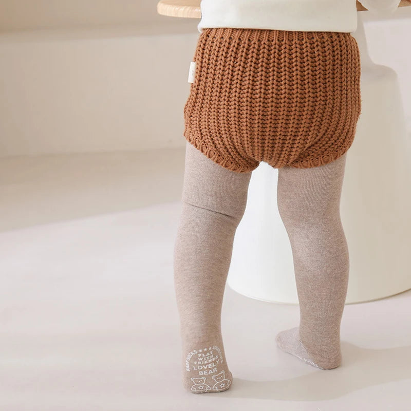 Autumn Baby Leggings Bow Knitted Baby Pantyhose Solid Color Children Pantyhose Toddler Kids Stockings For Boys And Girls
