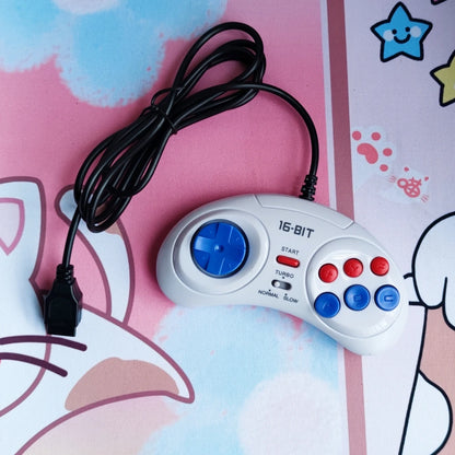 White Black 9 Pin Wired Gamepads For Sega MegaDrive Game Console 16 bit Controller For Genesis MD Gamepad Handle Support Turbo