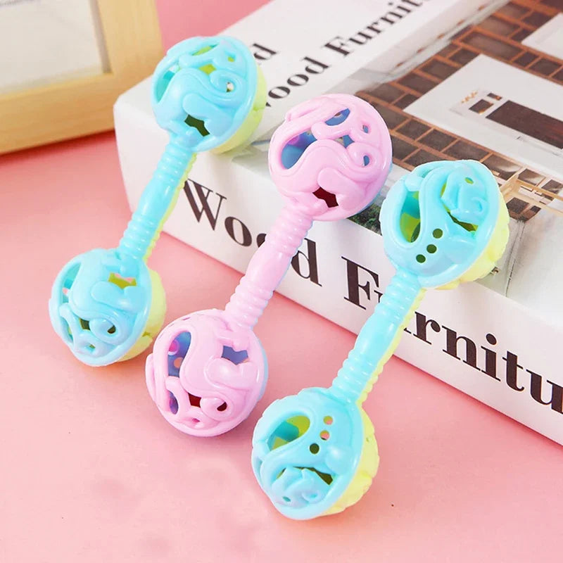 3Pcs Double-Headed Hand Rattle Party KTV Toys To Appease The Small Toy Rattle Toy shower Hand Holding Bell Gift