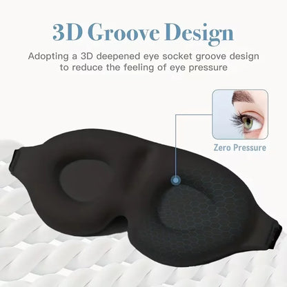 Super Soft 3D Sleeping Mask - Soft and comfortable eye mask, suitable for both men and women for travel and home use