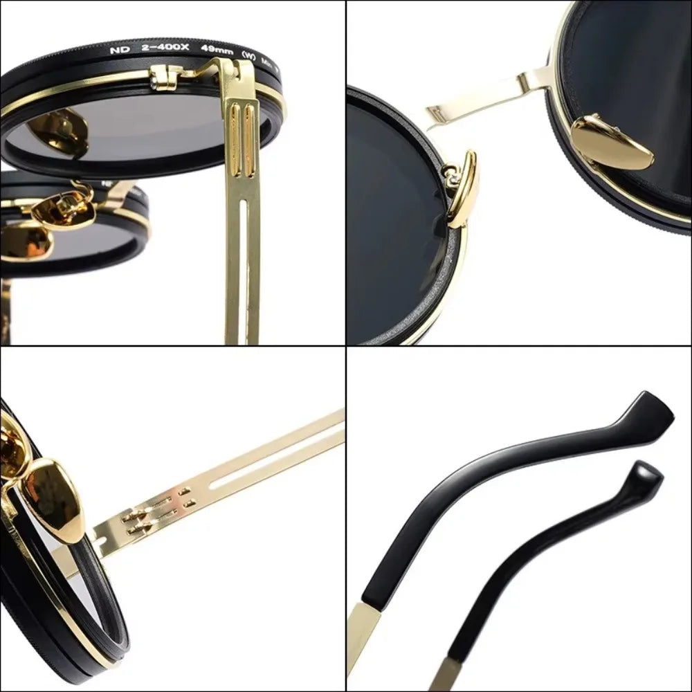New ND2-400 Adjustable Dimming Glasses 9 Level ND Filter Fishing Sunglasses UV400 With Glasse Case Sunglasses Outdoor