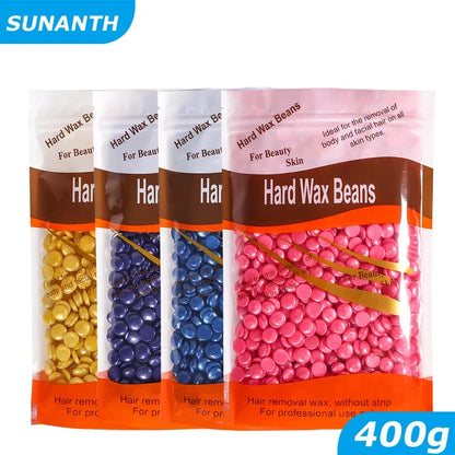 500g/400g/200g Hard Waxing Wax Beans for Hair Removal Hot Film Wax for Wax Heater Machine Depilatory Wax Beads for Whole Body