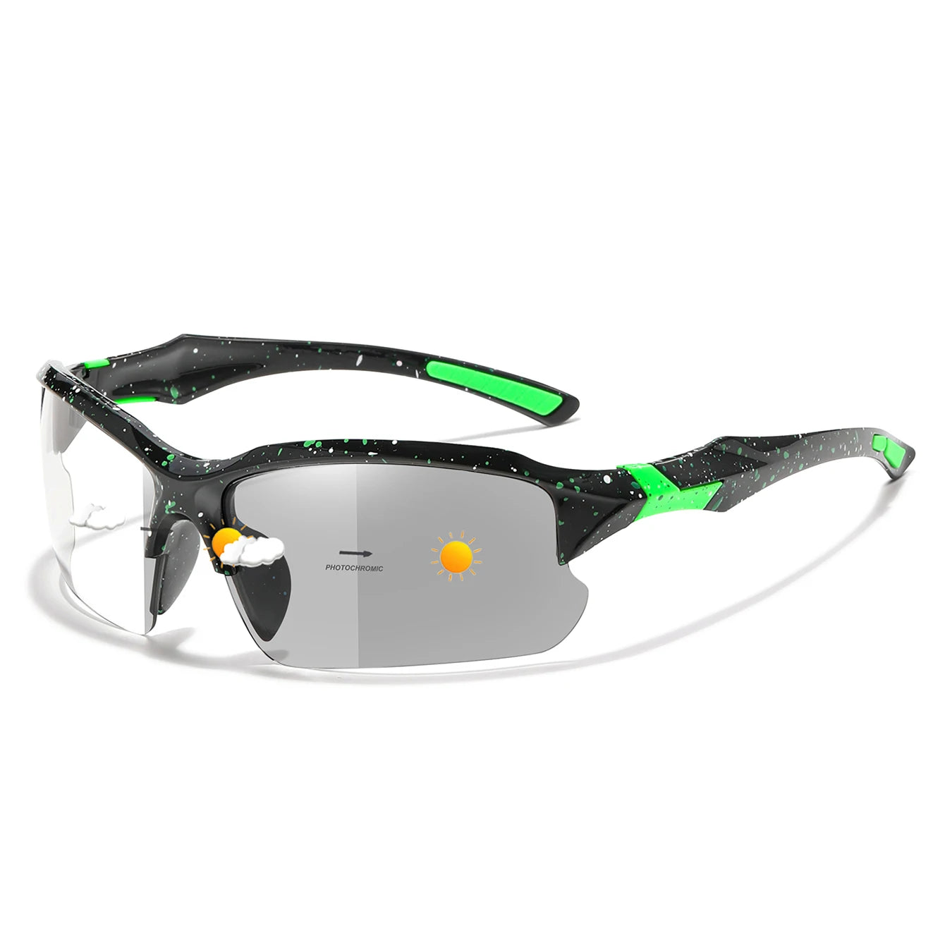 Photochromic Cycling Sunglasses Men Outdoor Sports Tactical Camouflage Goggles Vintage Driving Riding Fishing Windproof